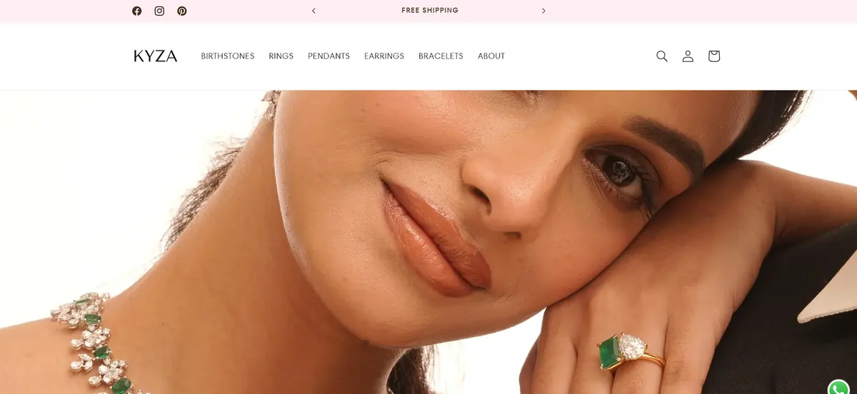 kyzaindia.com website built by MakeMyApp