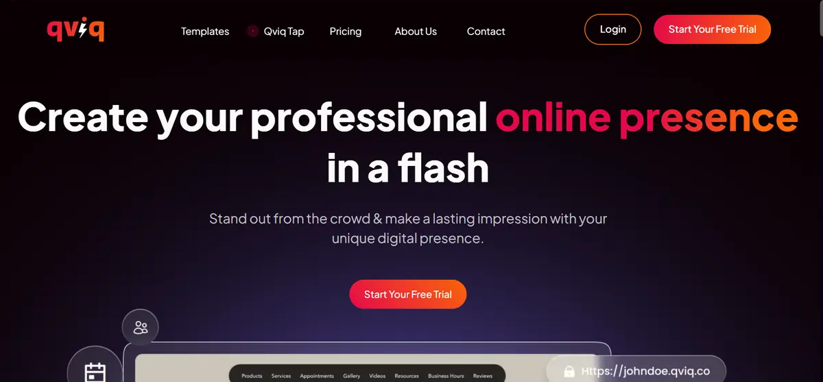 qviq.io website built by MakeMyApp
